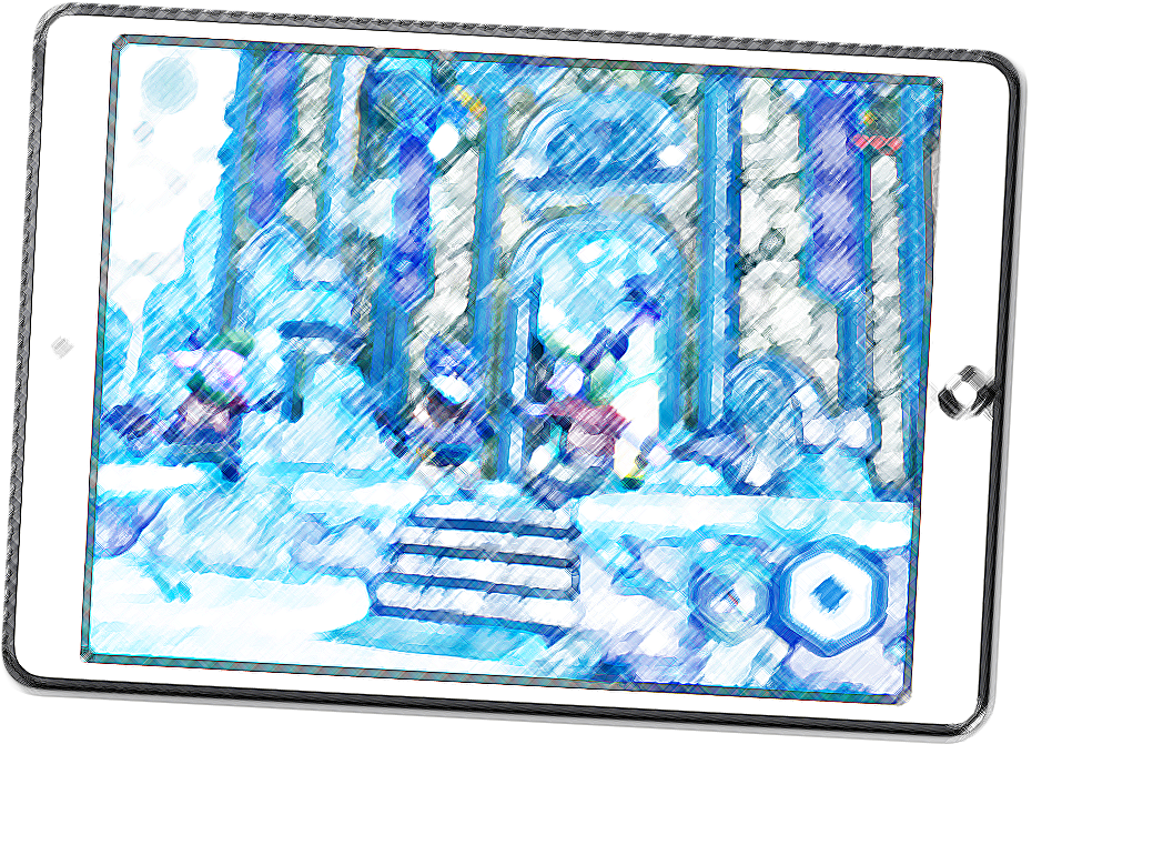 iPad에 Wonderbox 앱이 열려 있는 모습